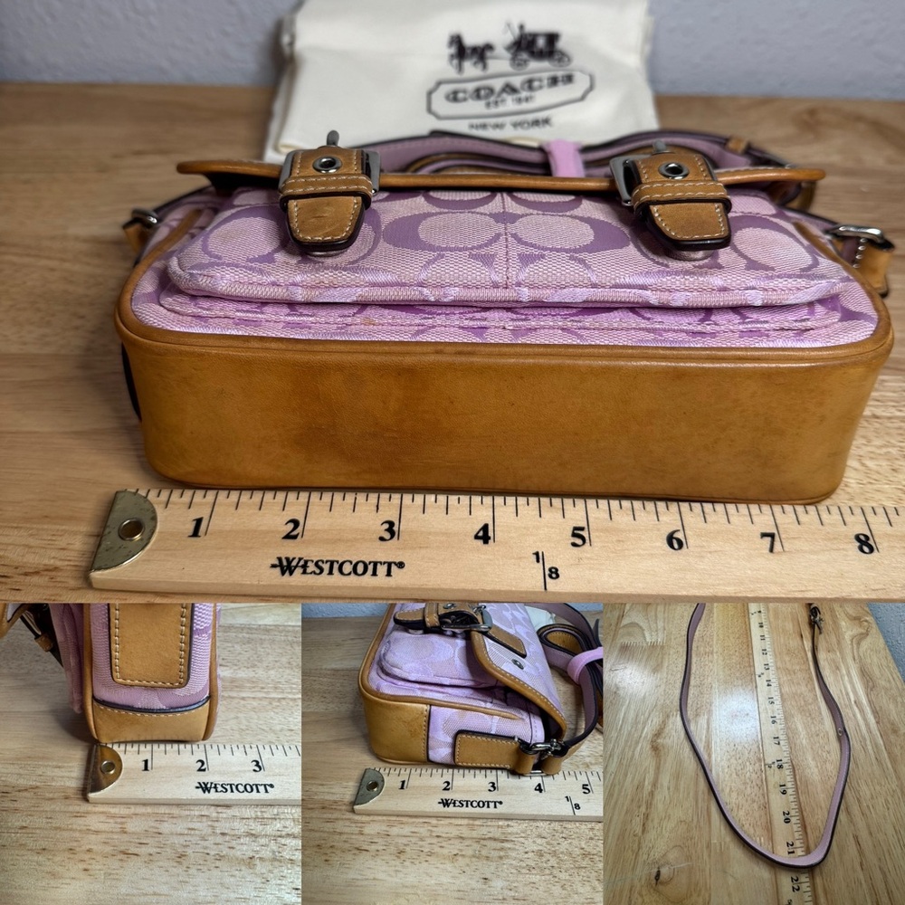 Coach Pink and Tan Crossbody Bag - Picture 4 of 16